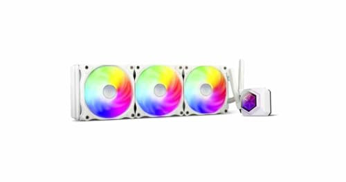 SilverStone Technology PF360W-ARGB, Weiß, LGA1700, AM4, 360mm, Premium All-In-One Flüssigkeitskühler mit ARGB-Beleuchtung, SST-PF360W-ARGB-V2