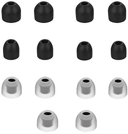 YINETTECH 7 Paar Silikon Ohrstöpsel Ersatz In-Ear Ohrstöpsel Kompatibel mit Sony WF-1000XM3 / WF-1000XM4 Funkkopfhörer Schwarz Transparent XS S M L