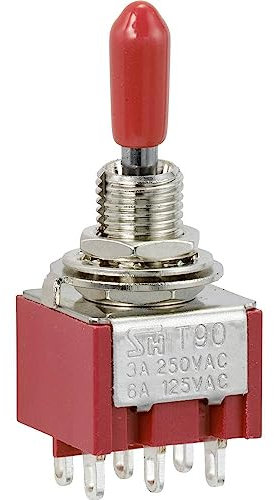 TRU COMPONENTS TC-9354000 Wippschalter 250 V/AC 3A 2 x Ein/Aus/Ein rastend/0/rastend 1St.