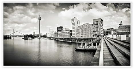Typisch Düsseldorf | 01 (s/w) Poster von Frank Wächter 80 x 40 cm Schwarz-Weiß Wandbilder Wanddeko