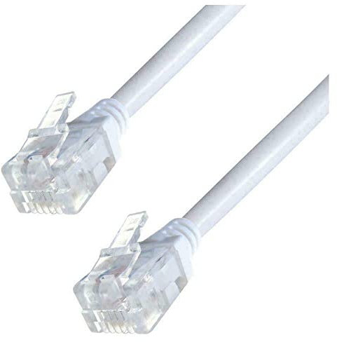 COOSY Cavo Telefonico Cavo Collegamento Modulare DSL Modem Plug RJ11 3/5/10/15/20 Metri (20 Metri)