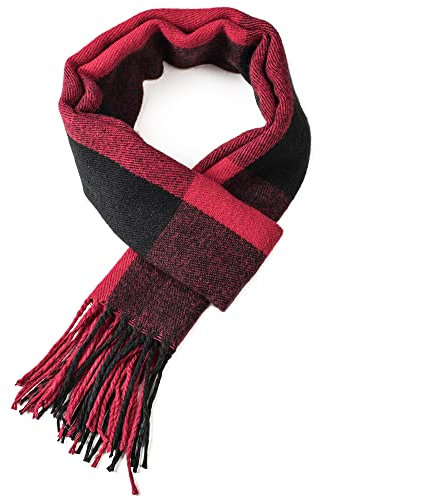Alpine Swiss Herren-Schal, kariert, weicher als Kaschmirschal, Winterschal, Buffalo Plaid, Einheitsgröße