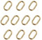 TAIYOU 10 Stück Karabinerhaken Gold Ringkarabiner Karabiner Ring Schlüsselanhänger Karabinerring Oval Spring Buckle Clip für DIY Handwerk Zubehör Schlüsselkette Rucksack Strap Kette