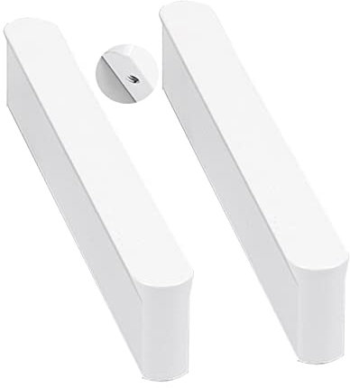 2 Stück Möbelgriff Aluminiumlegierung Schrankgriffe Weiß Profilgriff T-Form SchubladenKnöpfe Türgriff Zugknöpfe für Schlafzimmer Küche Kleiderschrank,Mit Schrauben (Hole distance 64mm)