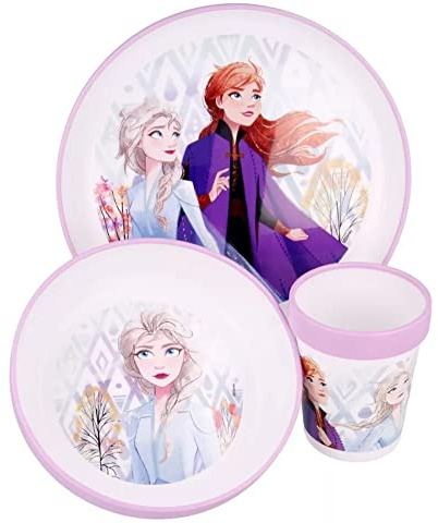 Disney Frozen Eiskönigin Geschirr Set Frühstück Kleinkind Besteck Kindergarten 260ml
