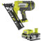 Confezione RYOBI 18V OnePlus R15GN18-0 chiodatrice ad aria inclinata - 1 batteria 4,0Ah - 1 caricatore rapido RC18120-14