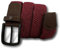 KARMA.DIEM Stretchgürtel Unisex Stoffgürtel Elastisch Flechtgürtel - Geflochtener und Elastischer Dehnbarer Gürtel für Damen und Herren (Small, Dunkelrot)