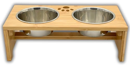 Gamelle Chat surélevée | Evite Les douleurs articulaires, améliore la Digestion | Gamelle pour Chien en Acier INOX pour prévenir Les Troubles digestifs | Gamelle Chat INOX prévient l'obésité