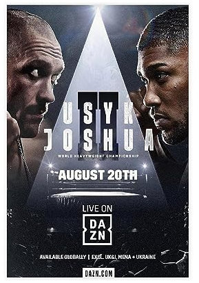 EMIGOS Anthony Joshua Vs. Oleksandr Usyk II 2022 Kampfbox-Poster auf Leinwand, Schlafzimmer, Dekoration, Sport, Landschaft, Büro, Raumdekoration, Geschenk, ungerahmt, 60 x 90 cm