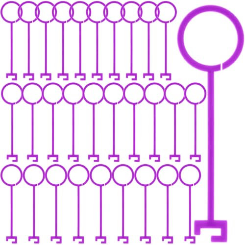 Motionchic 30 Stück 14 x 4,1 cm lila Ton Taubenhalter Ton Zielhalter Schießen Vielseitige Ton Tauben Haken Aufhänger Kit für Bodenschießen Praxis Verschiedene Aufhängemethoden Zubehör