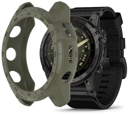 KUTEWEU Custodia per Garmin tactix 7 AMOLED Cover, TPU Silicone Protettivo Case Skins Copertura Resistente Shell, Watch Shell per Garmin tactix 7 AMOLED All'aperto Smart Watch (Verde)