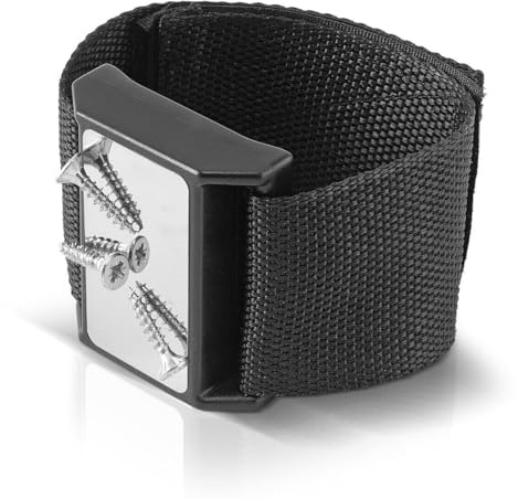 2 x Magnetarmband Magnet-Halter für Handwerker - 45 x 27 mm - Flexibles Magnetisches Armband für das Handgelenk mit Klettverschluss - Schrauben Muttern Nägel Nadeln usw. immer direkt griffbereit