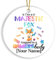 Weihnachtsanhänger Christbaumschmuck Anhänger Keramik Weihnachtsbaumschmuck Weihnachtsdeko Anhänger Personalisierter Fuchs-Ornament, Tierliebhaber, Bunter Buchstabe, Individueller Name