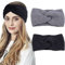 Winter Stirnband für Damen,Ohrenwärmer Gestricktes Stirnband,Elastische Häkel-Fleece Warmes Haarband Kopfwickel für Outdoor Sport(2 Farben)