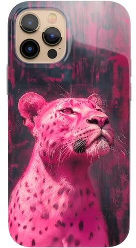 Coverpersonalizzate.it Handyhülle Pinker Panther der Kollektion Bunte Tiere Schutzhülle mit Fantasietieren in Unmöglichen Farben - Einzigartiges Design für Ihr Smartphone