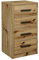 MATKAM Kommode Bodo 4S mit Vier Schubladen, H/B/T 75 x 40 x 35 cm, Griffe in Metall-Optik, Führungsschienen aus Metall (Artisan Eiche)