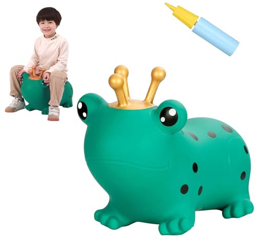 INPANY Cheval sauteur, grenouille sauteuse, jouets gonflables en caoutchouc pour tout-petits, cadeaux d'anniversaire pour bébés de 2, 3 et 4 ans.
