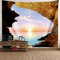 Aotiwe Wandtuch Sonnenuntergang, Wandteppich 300 cm am Strand bei der Höhle Bunt Wandteppich Meer Strand Länglich Wohnkultur für College 300x260cm