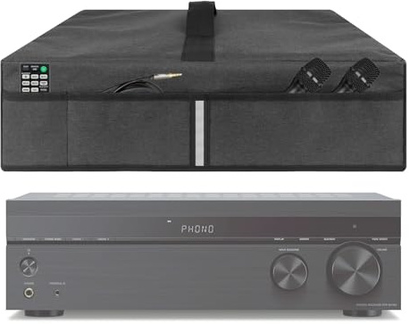 Kingshion Record Player Dust Cover, Stereo Receiver Dust Cover Compatible with Yamaha R-S202BL,R-S500BL,R-N301BL,RX-V681BL Stereo Receiver,Sony STR-DH540,STR-DH590,STR-DH100,STR-DH190 Stereo Receiver