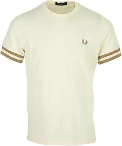 Fred Perry T-Shirt Ringer, elfenbein, XXL
