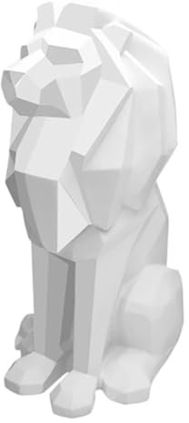 KIKAPA Löwe Statue Löwe Dekor - Geschenke für Männer Geometrische Stilvolle Skulptur Löwe Figur Dekoration für Wohnzimmer Büro