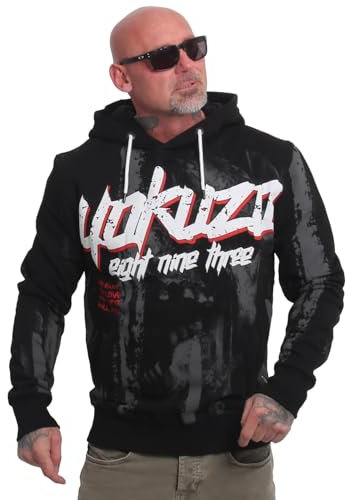 Yakuza Herren Crashed Skull Allover Hoodie Kapuzenpullover