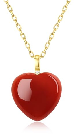 COAI Damen Herzanhänger Halskette mit goldener Kette Kristallkette für Frauen