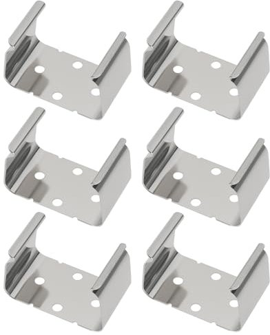 VGOL 6pcs Spring Steel Battery Holders 9V Battery Clips PP3 Battery Body Mounted Steel Clip for Secure Battery Fixing (27.5x17x19.70mm)