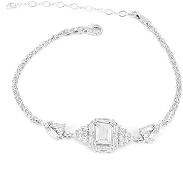 HOILY’S Armband Damen Baguette Schmuck mit Zirkonia in 925 Sterling Silber