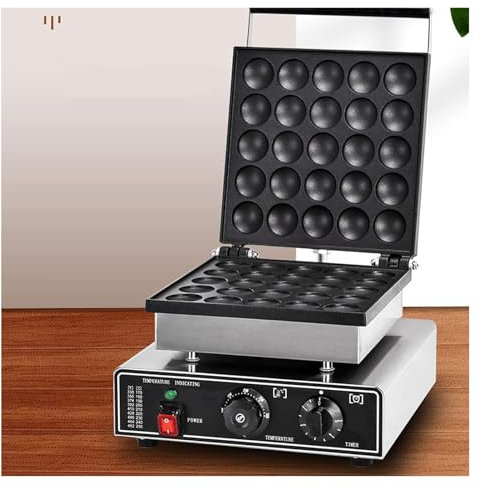 Pancake panmaker eléctrico, 1750W Mini máquina de hornear Pancake holandés, 25 máquina de panqueque de gofres antiadherente, panqueque antiadherente, para Home Kitchen Restaurant Bakery Leisure Snack