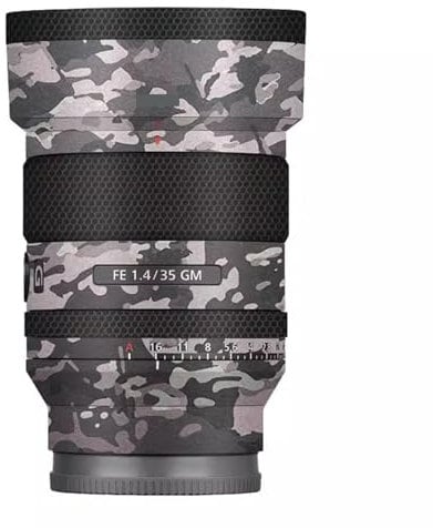 Lens Cap Skin Anti-Scratch Camera Sticker Protective Wrap Film for Sony FE 35mm F1.4 GM Body Protector Decal FE 1.4/35 GM 35 1.4(Field Camouflage)