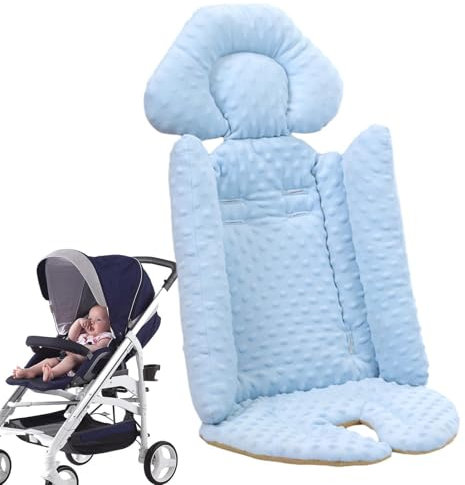 Kinderwagenkissen: bequemer Sitzbezug mit Kopf, Kinderwageneinlage und Körperstütze, Kinderwagenkissen 84 x 41 cm, Sitzauflage für Kinderwagen, Sitzpolster für Passe
