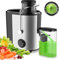 Juicer,Juicer Machines,Juicers Whole Fruit and Vegetable with 3Inch Wide Feed Chute, 600W High Juice Yield Dual-Speed Juice Extractor Stainless Steel, BPA-Free, Easy to Clean