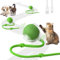 Afaneep Interaktives Katzenspielzeug Katzenball Selbstbeschäftigung Elektrisch Ball USB-Aufladung Magic Ball Hund 3 Arbeitsmodi Interaktiver Spielball mit Schwanz für Katzen und Hunde（Grün）