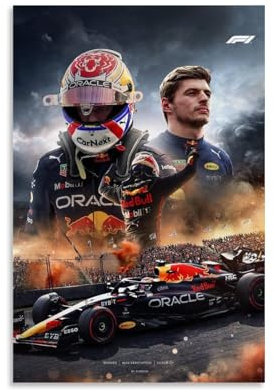 ZCHLATGDE Max Verstappen Winner Poster Dekorative Malerei Leinwand Wandkunst Wohnzimmer Poster Schlafzimmer Malerei,Wandkunst Bilddruck Moderne Familienzimmer Dekor 08x12inch(20x30cm)