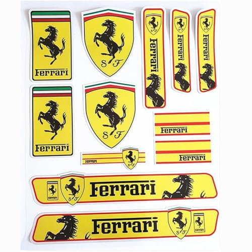 SONGLULU Auto Adesivo per Ferrari F1-2000,Personalizzato Adesivo Vinilico Decorazione Veicolo Facile Applicazione Stile Originale Grafico Unico