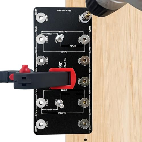 Regalstift-Vorrichtung 5mm 6mm Schrank-verstellbare Regalvorrichtung Bohrvorrichtung Regalstiftvorrichtung Aluminium-Regalstift Bohrschablone für gerade Löcher
