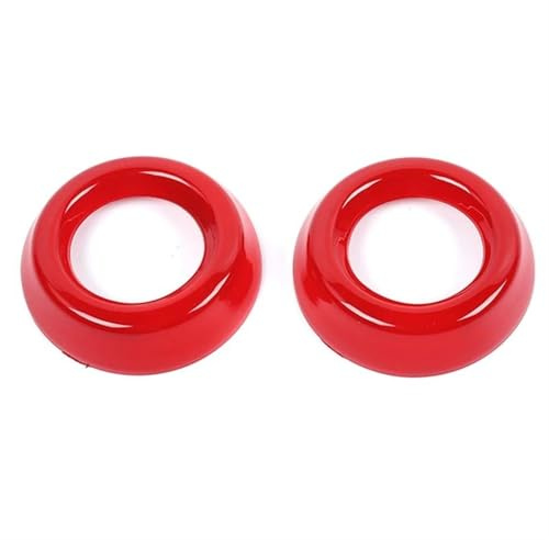 Auto Innen Aufkleber Für Dodge Für Nitro 2007-2012 ABS Autotür Audio Horn Trim Ring Aufkleber Innenzubehör(Rot)