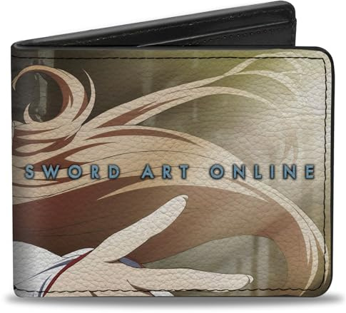 Buckle-Down Sword Art Online Wallet Bifold Sword Art Online Asuna Action Sword Pose, Vegan Leather