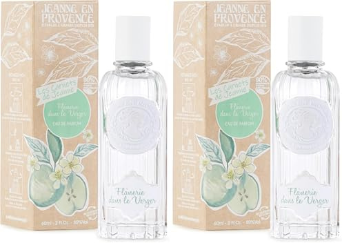 JEANNE EN PROVENCE - Fragranza da donna I quaderni di Jeanne Flanerie nel Verger - Eau de Parfum - Flacone spray 60 ml - Made in France à Grasse (Confezione da 2)
