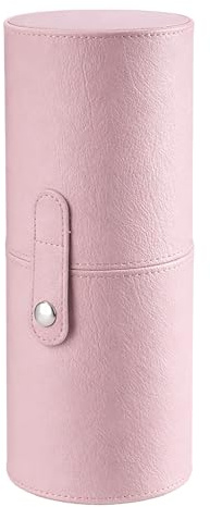 Pinsel Aufbewahrung Reise Make up Pinsel Halter, Pinker Wasserdichter PU-Leder Make-up-Pinsel Reiseetui Tragbarer Pinselhalter Kosmetik Becher Staubdicht