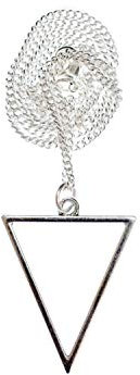 Miniblings Dreieck Silber Geometrie Halskette - Handmade Modeschmuck I Kette mit Anhänger Länge: 45cm -Formen geometrisch Triangel