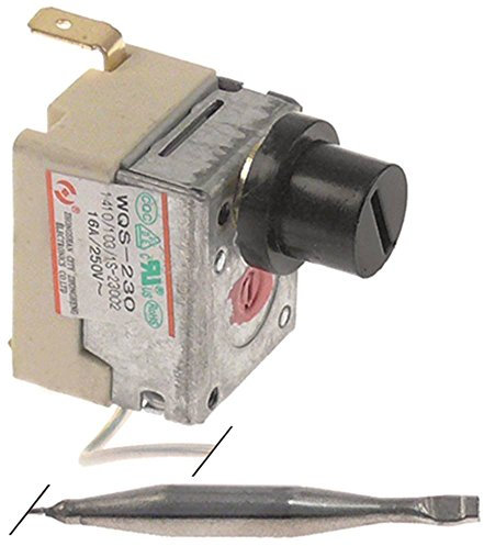 Thermostat de sécurité 16 A sonde 48 mm max. Température 230 °C 1 NC 2 broches Sonde 5 mm