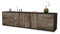 Stil.Zeit TV Schrank Lowboard Benedetta, Korpus anthrazit matt, Front Holz-Design Treibholz (180x49x35cm), mit Push-to-Open Technik & Leichtlaufschienen