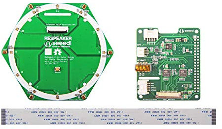 Seeed Studio ReSpeaker Kit de micro circulaire 6 micros avec 2 puces ADC et 1 puce DAC pour Raspberry Pi prend en charge 8 canaux d'entrée et 8 sorties
