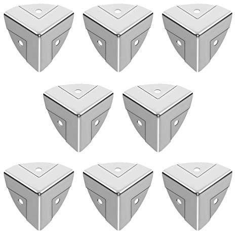 Tiazza Lot de 8 protections d'angle galvanisées à trois côtés pour boîte à outils en aluminium