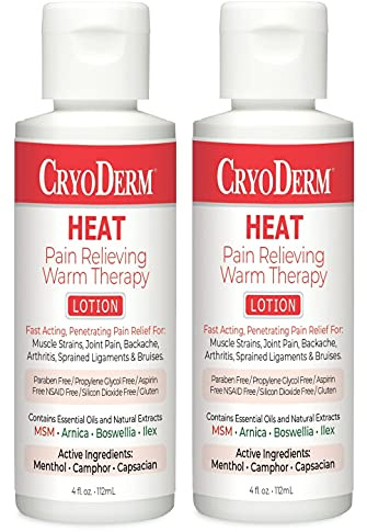 Pkg of 2 CryoDerm Heat Lotion 4 oz
