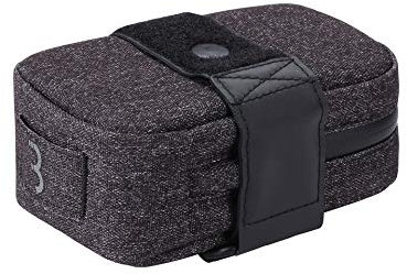 BBB Cycling Fahrradtasche Compacked| Satteltasche Wasserdicht| Extra breiter Riemen praktisch zum Installieren|130 x 50 x 80 mm