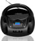 LONPOO Lettore CD Boombox Portatile - Stereo con Radio FM, Ingresso Bluetooth, USB, AUX, Uscita Auricolari, Audio Domestico Compatto, AC o Alimentato a Batteria (LP-D03B)