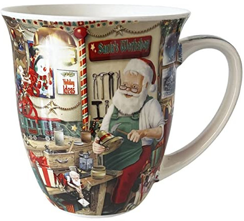 Ambiente Weihnachtsbecher aus feinem Porzellan, 0,4 l
